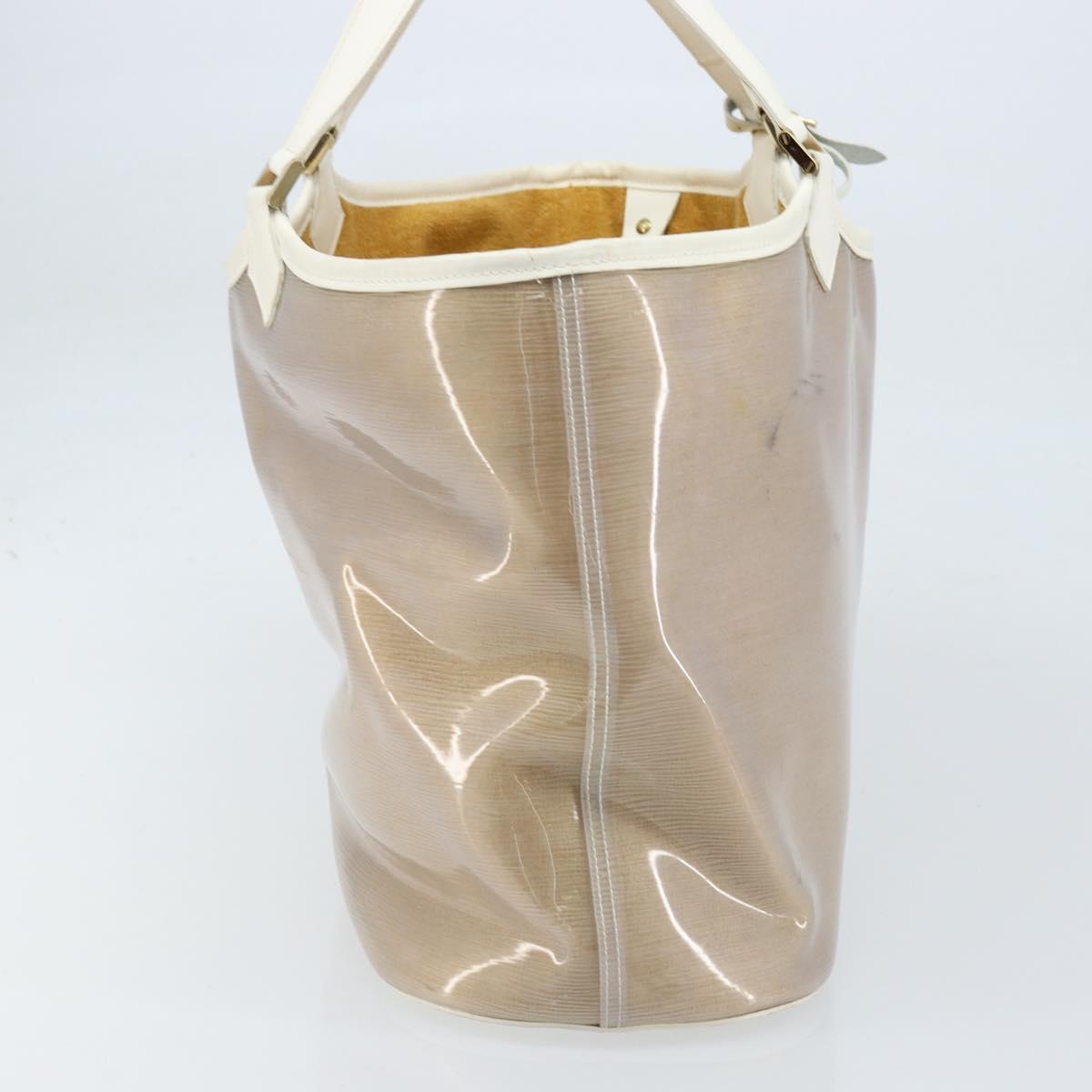 LOUIS VUITTON Epi Plage Lagoon Bay Tote Bag White Clear M92151 LV Auth LNZ349