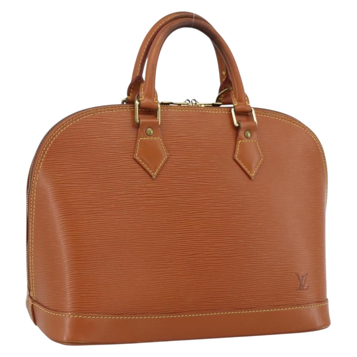 LOUIS VUITTON Epi Alma Hand Bag Brown Zipangu Gold M52148 LV Auth LNZ351