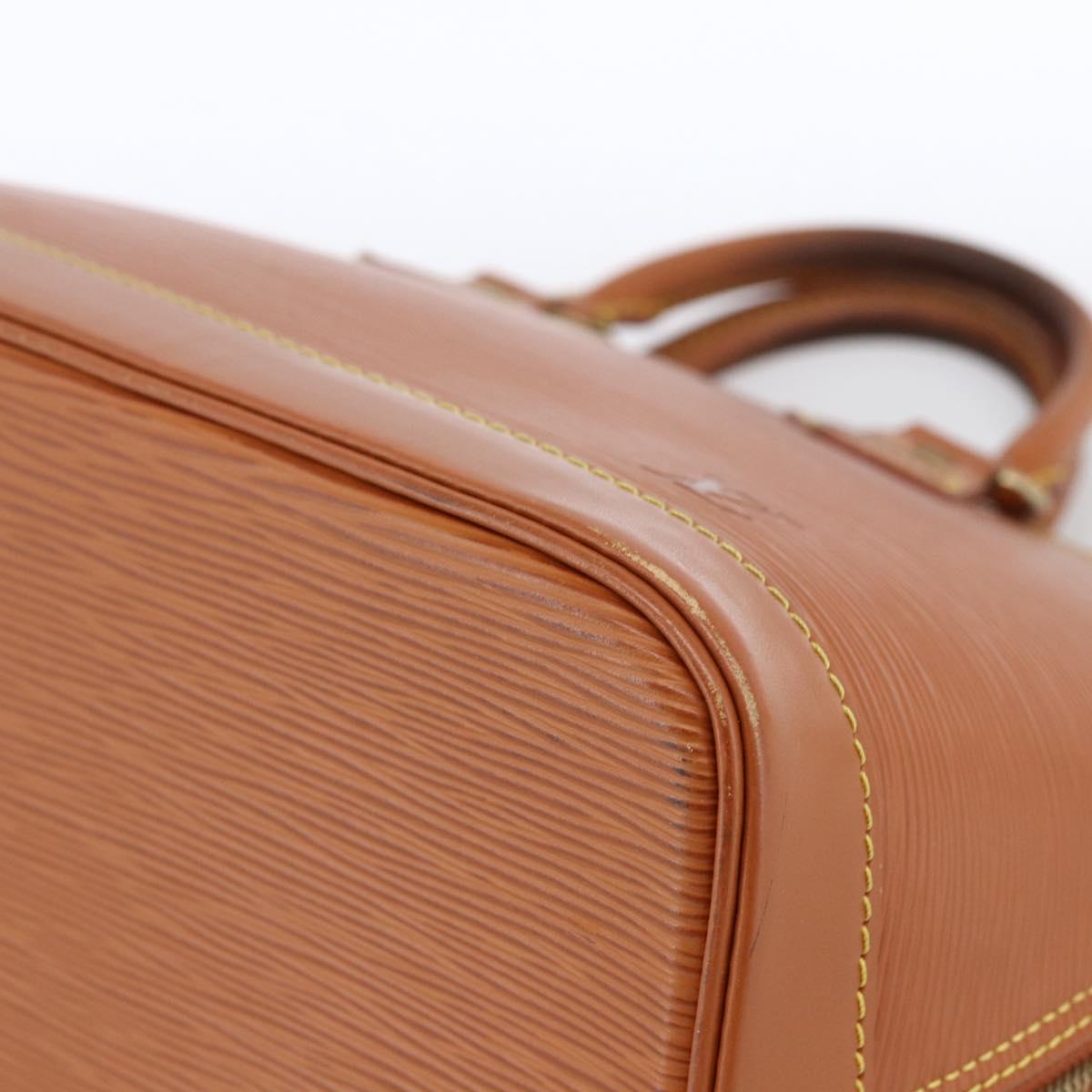 LOUIS VUITTON Epi Alma Hand Bag Brown Zipangu Gold M52148 LV Auth LNZ351