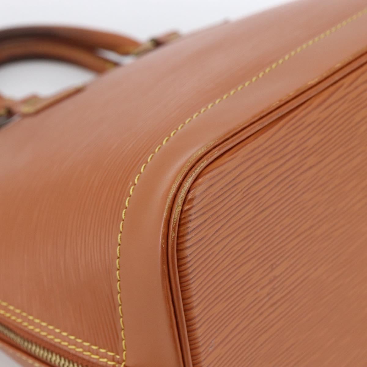 LOUIS VUITTON Epi Alma Hand Bag Brown Zipangu Gold M52148 LV Auth LNZ351