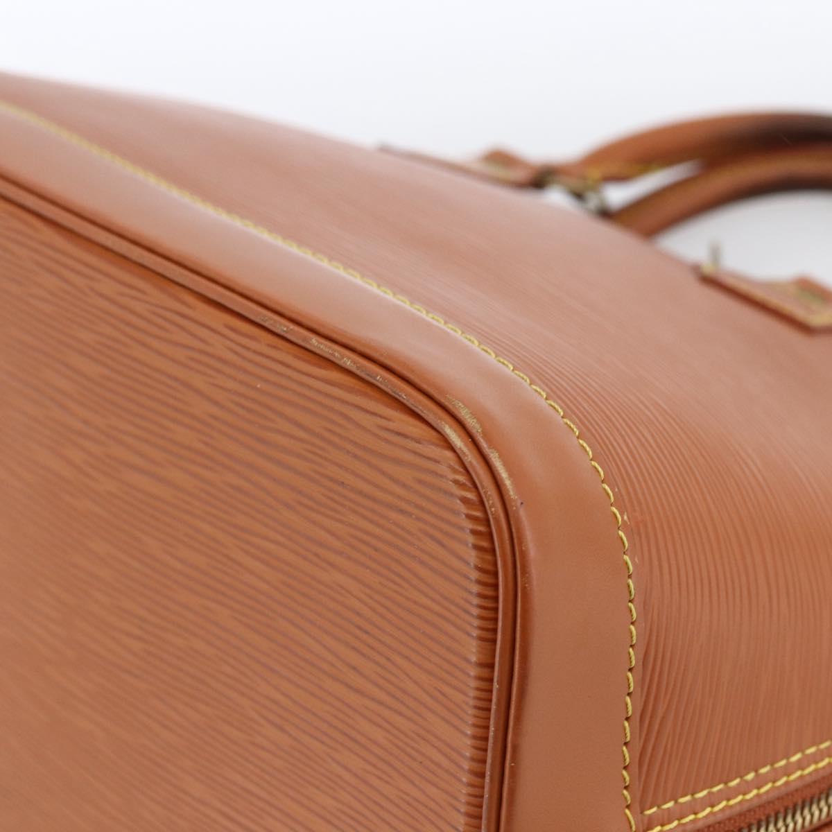 LOUIS VUITTON Epi Alma Hand Bag Brown Zipangu Gold M52148 LV Auth LNZ351