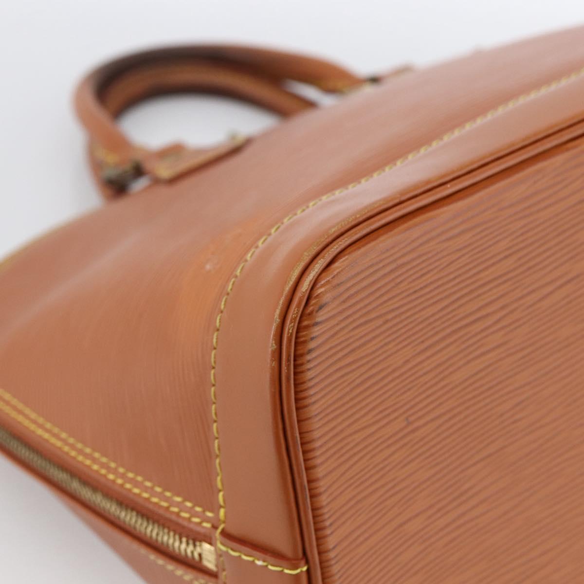 LOUIS VUITTON Epi Alma Hand Bag Brown Zipangu Gold M52148 LV Auth LNZ351
