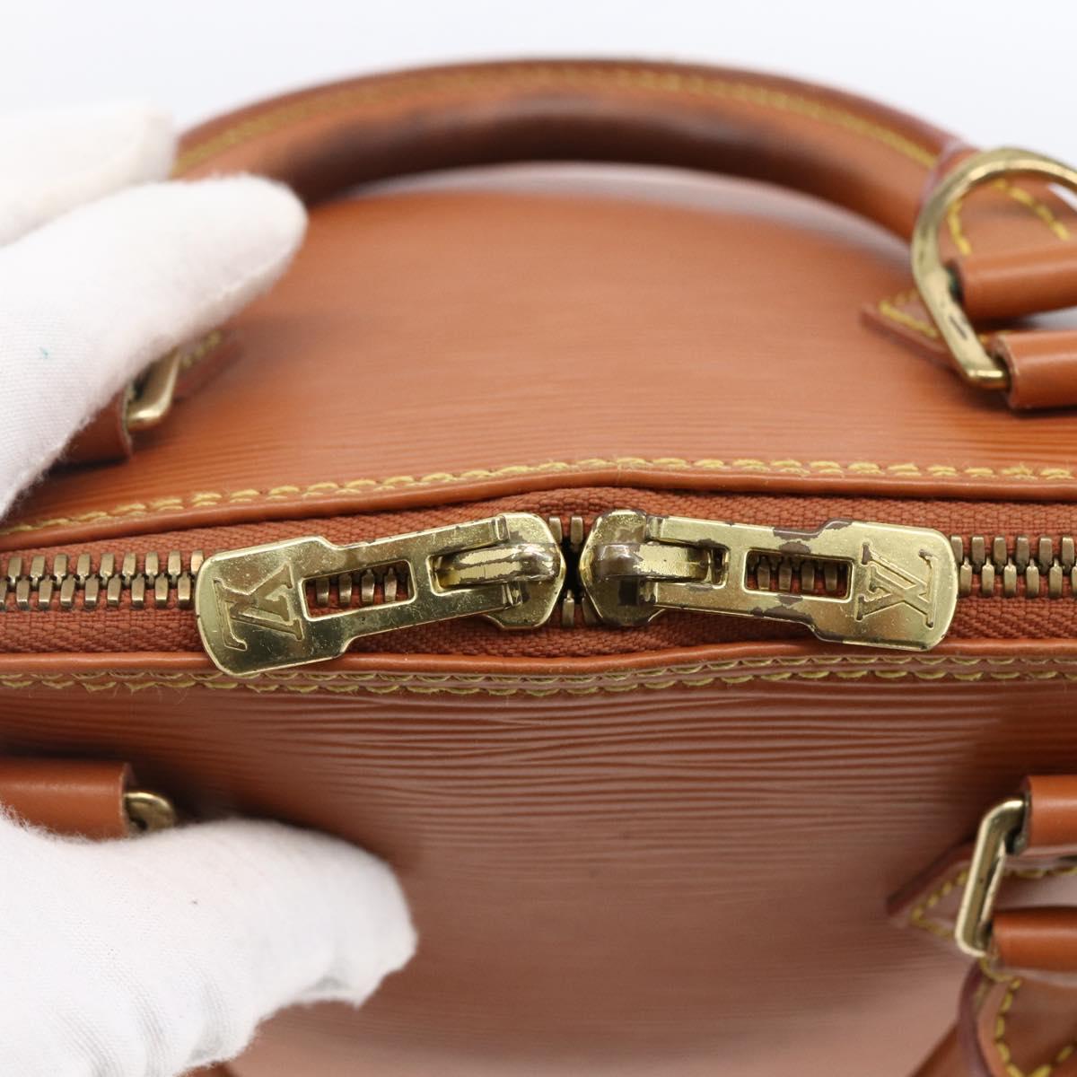 LOUIS VUITTON Epi Alma Hand Bag Brown Zipangu Gold M52148 LV Auth LNZ351