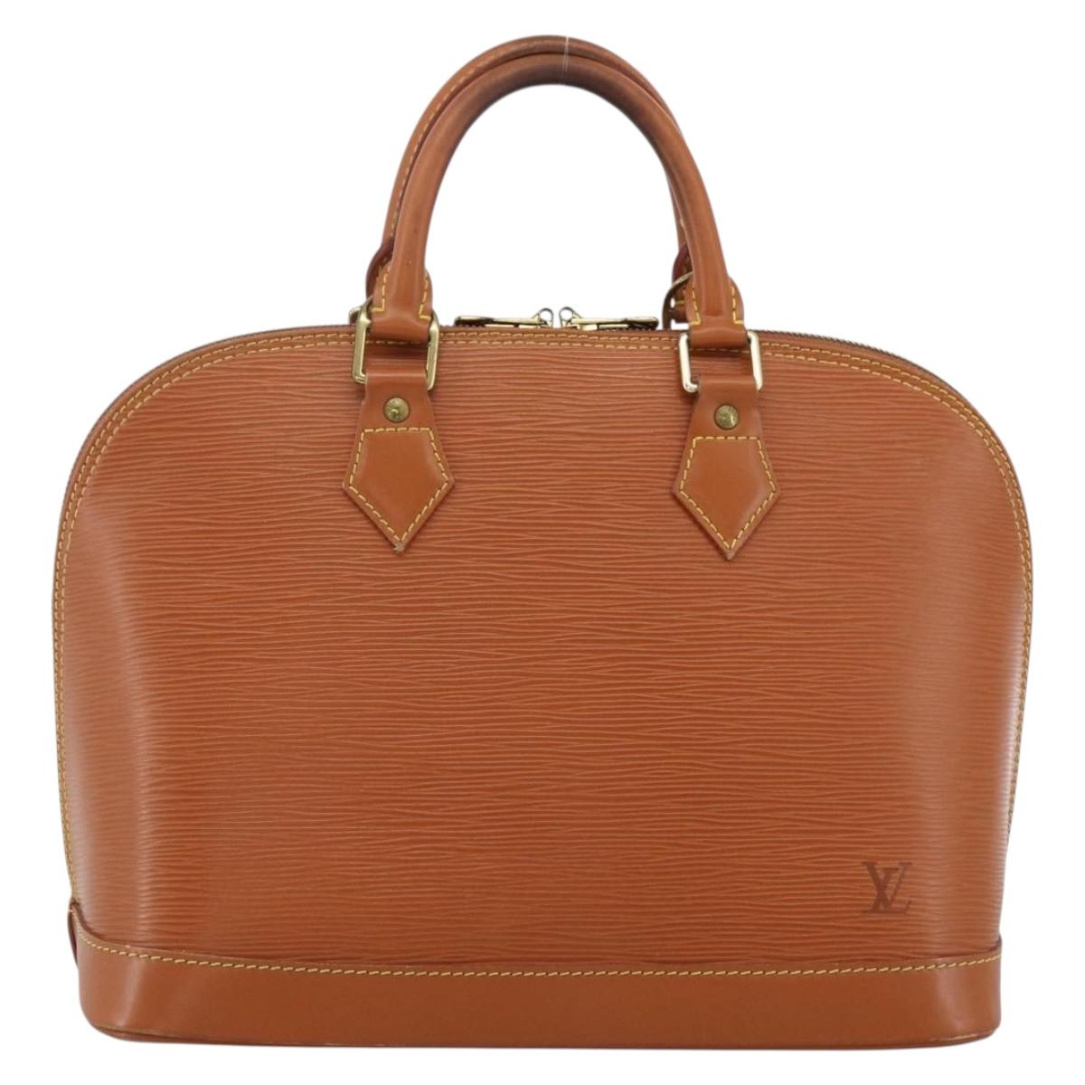 LOUIS VUITTON Epi Alma Hand Bag Brown Zipangu Gold M52148 LV Auth LNZ351