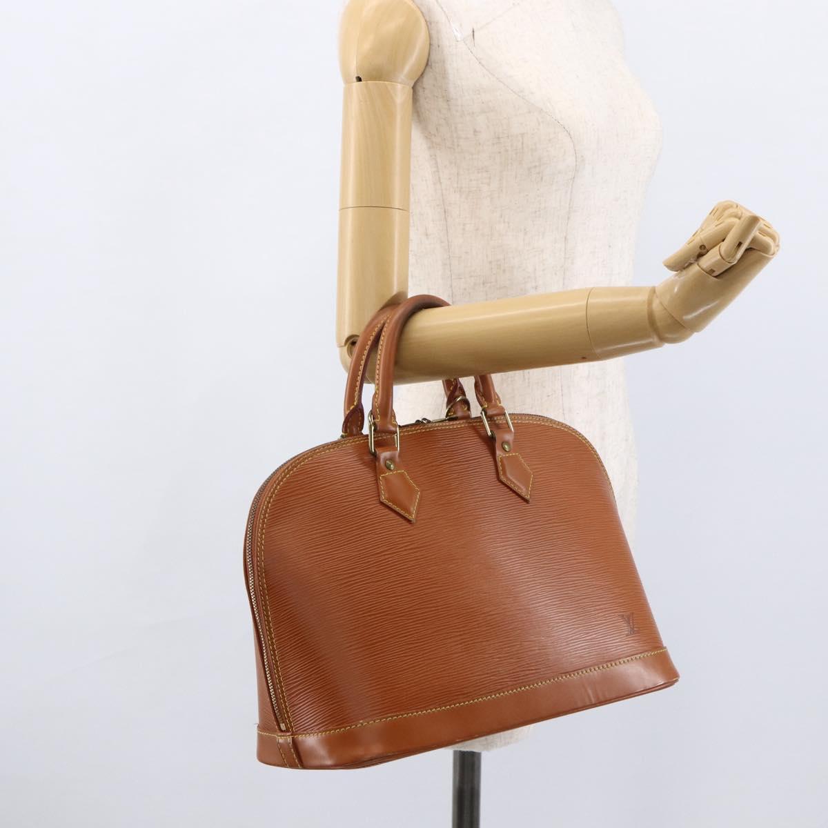 LOUIS VUITTON Epi Alma Hand Bag Brown Zipangu Gold M52148 LV Auth LNZ351