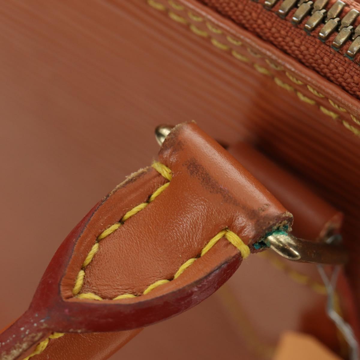 LOUIS VUITTON Epi Alma Hand Bag Brown Zipangu Gold M52148 LV Auth LNZ351