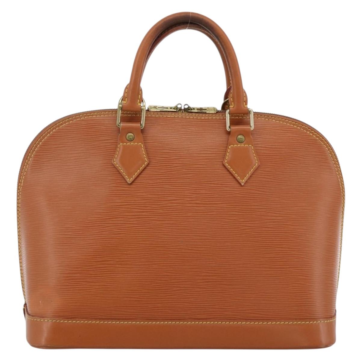 LOUIS VUITTON Epi Alma Hand Bag Brown Zipangu Gold M52148 LV Auth LNZ351