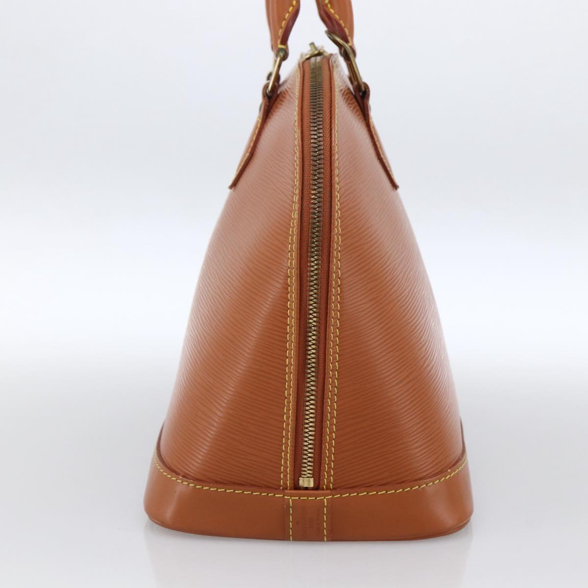 LOUIS VUITTON Epi Alma Hand Bag Brown Zipangu Gold M52148 LV Auth LNZ351
