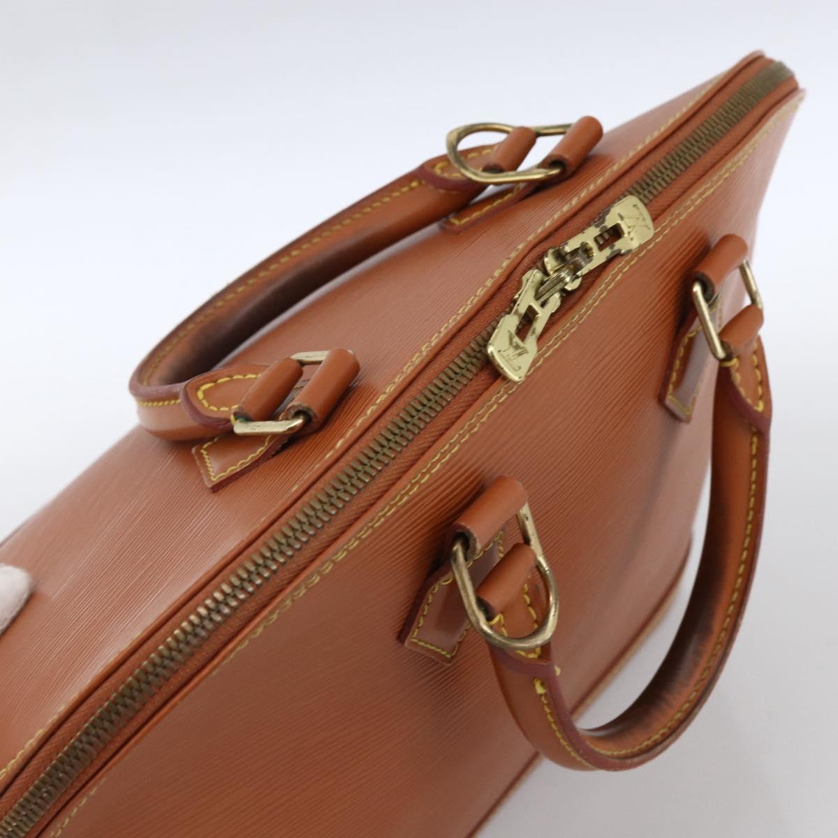 LOUIS VUITTON Epi Alma Hand Bag Brown Zipangu Gold M52148 LV Auth LNZ351