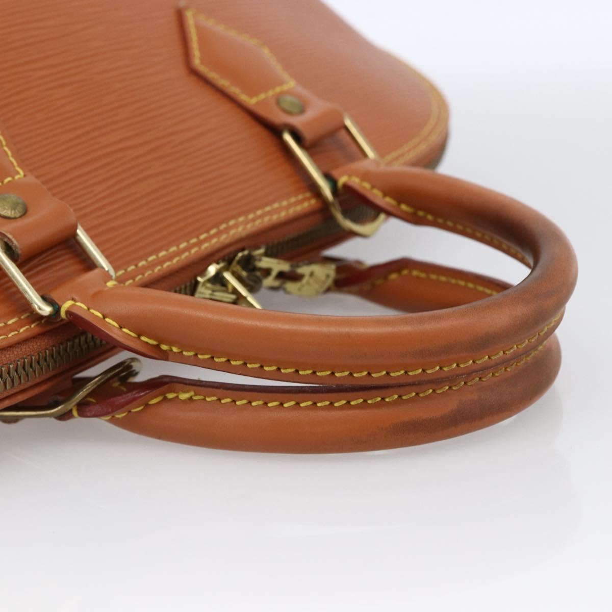 LOUIS VUITTON Epi Alma Hand Bag Brown Zipangu Gold M52148 LV Auth LNZ351