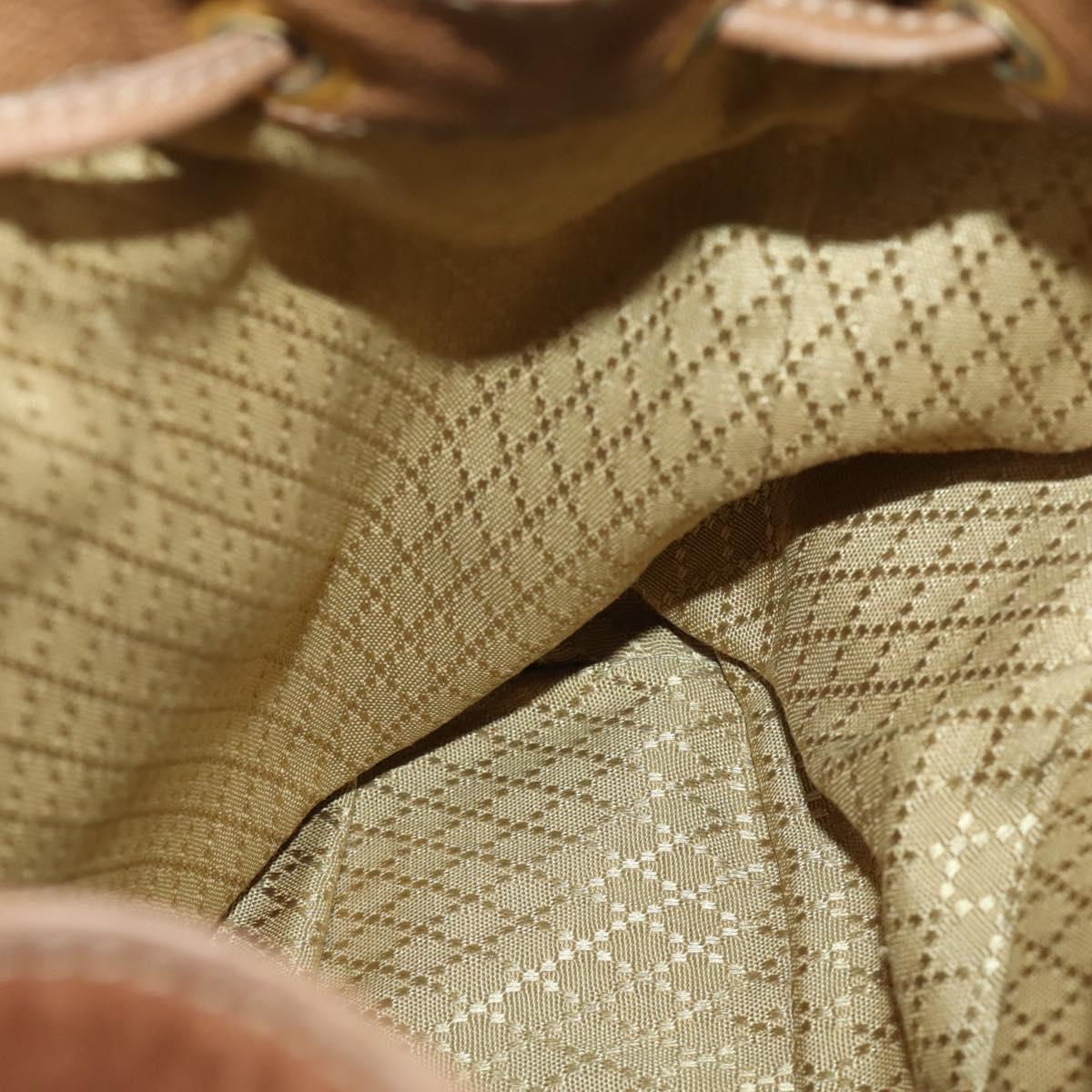 GUCCI Bamboo Backpack Suede Brown Gold 003 2058 0016 Auth LNZ352