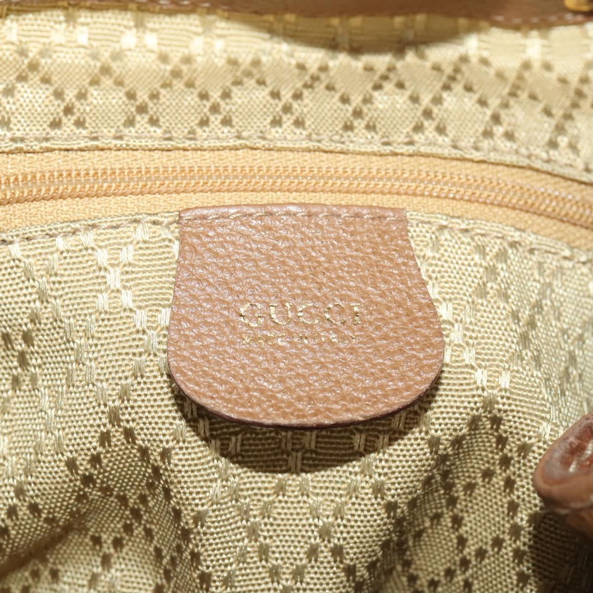 GUCCI Bamboo Backpack Suede Brown Gold 003 2058 0016 Auth LNZ352