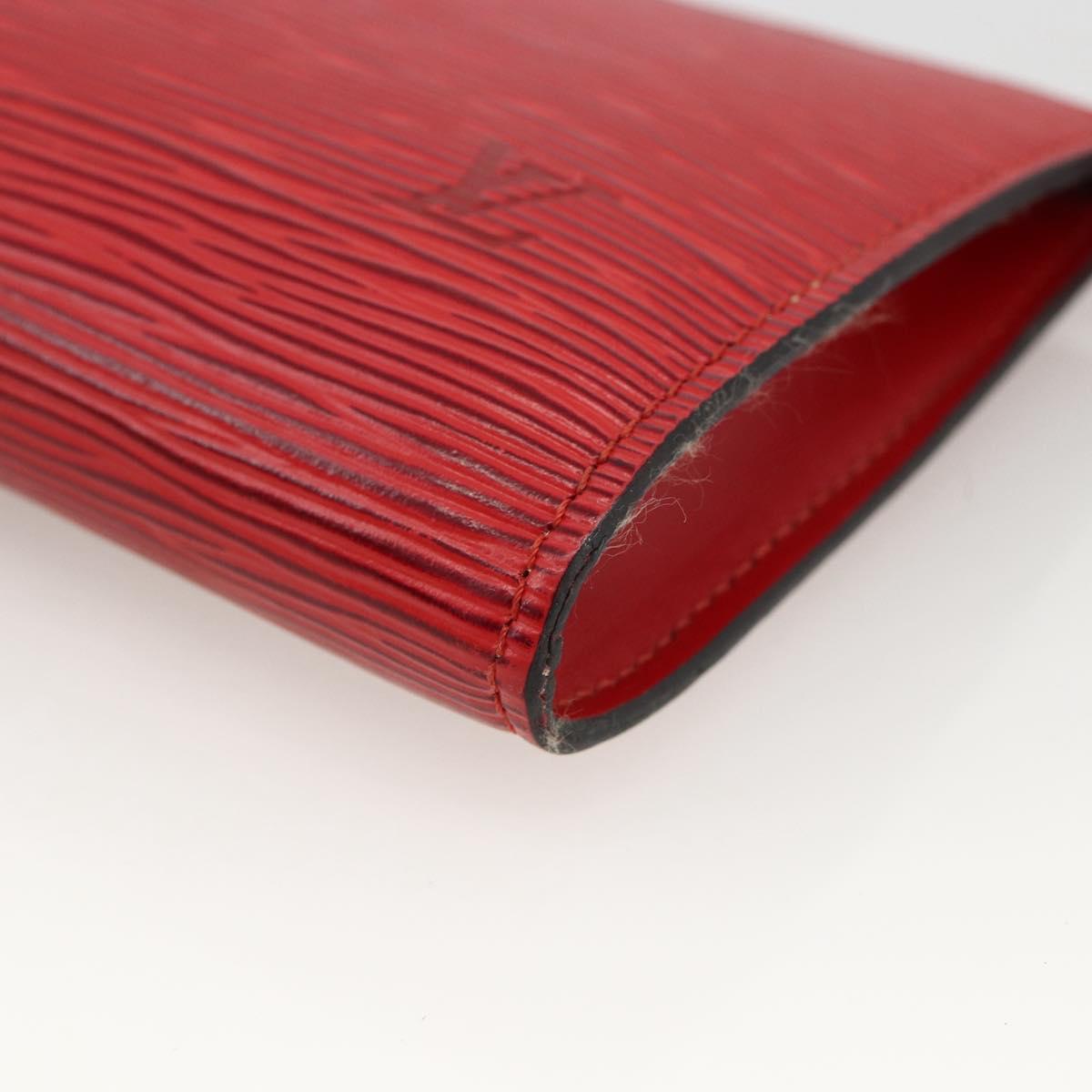 LOUIS VUITTON Epi Pochette Accessoires Pouch Red M52947 LV Auth LNZ360