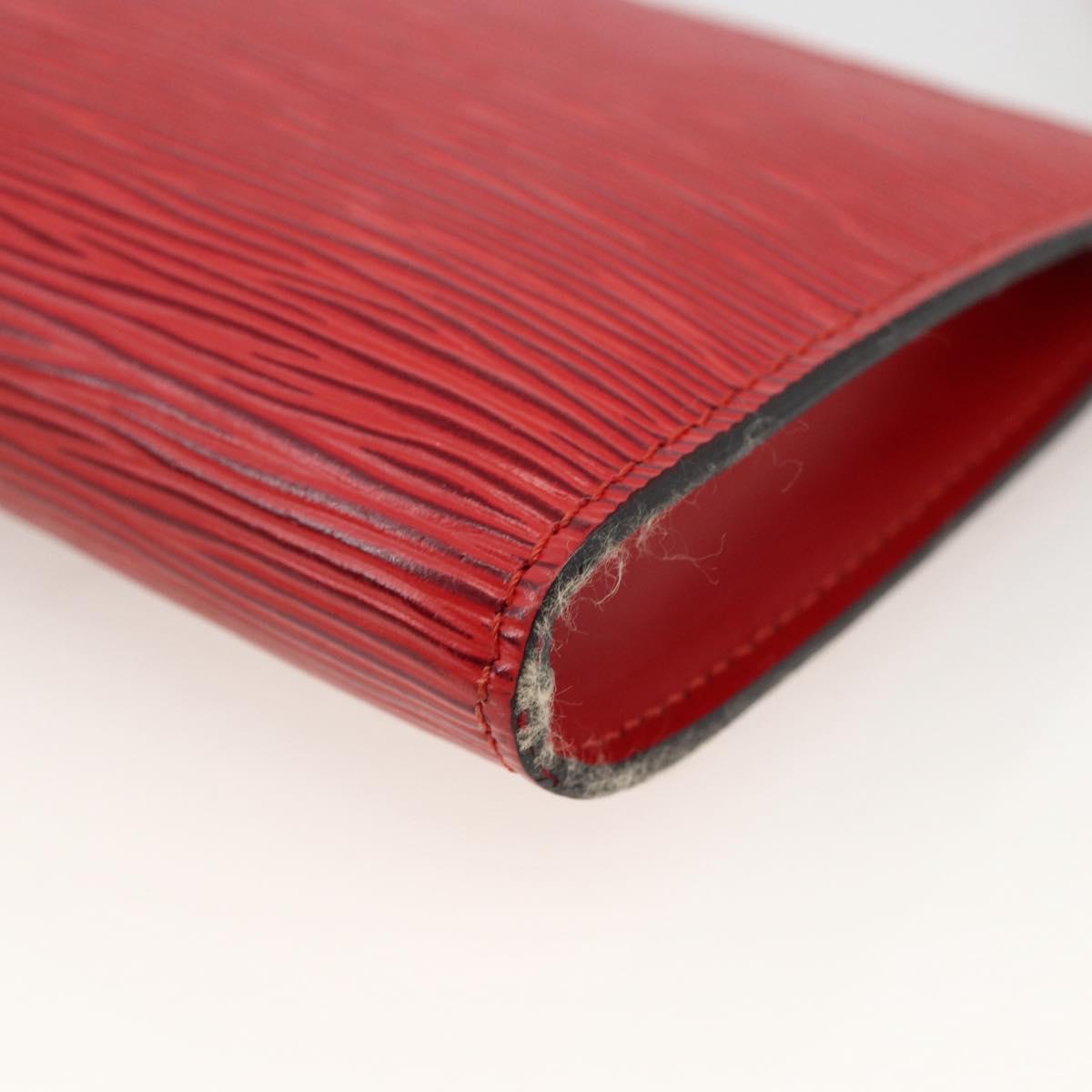 LOUIS VUITTON Epi Pochette Accessoires Pouch Red M52947 LV Auth LNZ360