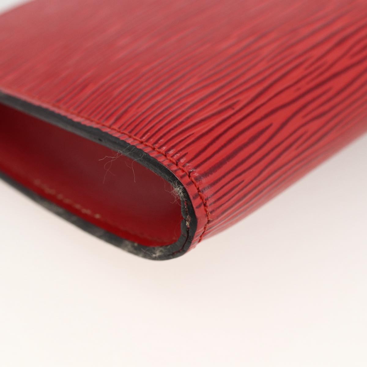 LOUIS VUITTON Epi Pochette Accessoires Pouch Red M52947 LV Auth LNZ360