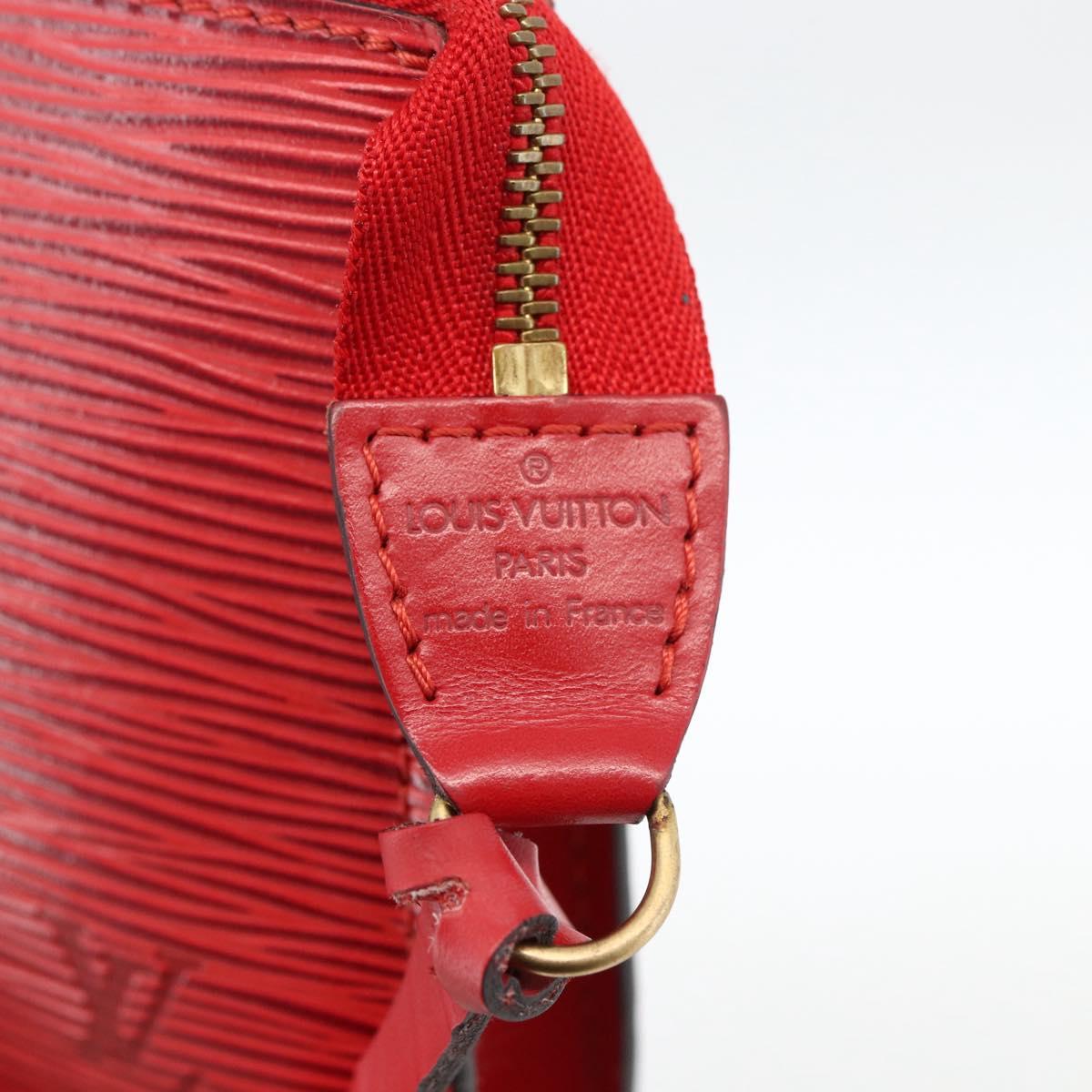 LOUIS VUITTON Epi Pochette Accessoires Pouch Red M52947 LV Auth LNZ360