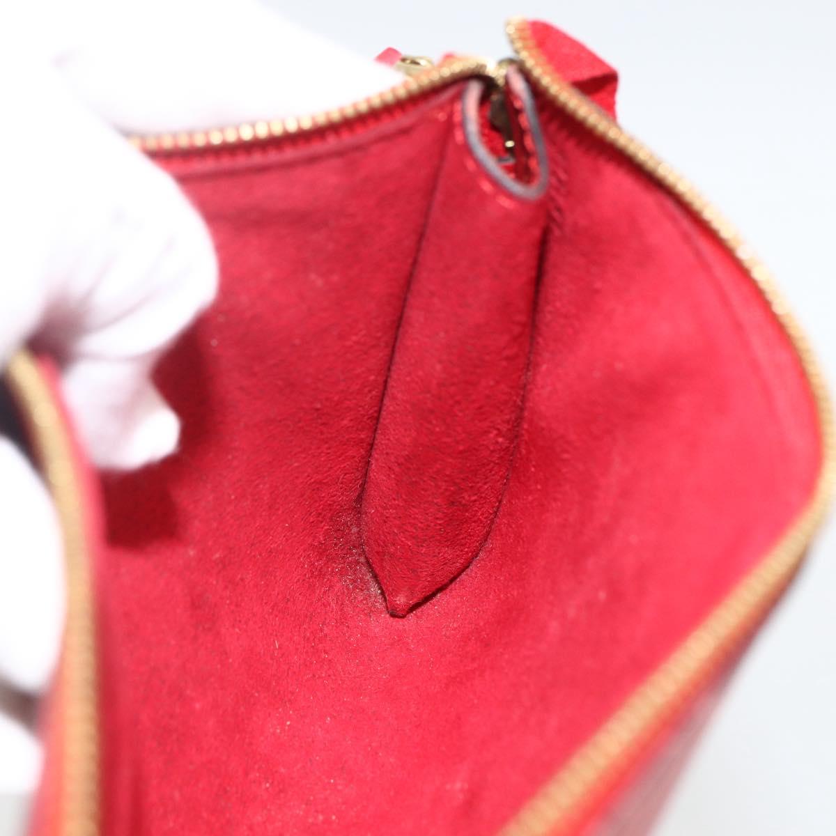 LOUIS VUITTON Epi Pochette Accessoires Pouch Red M52947 LV Auth LNZ360