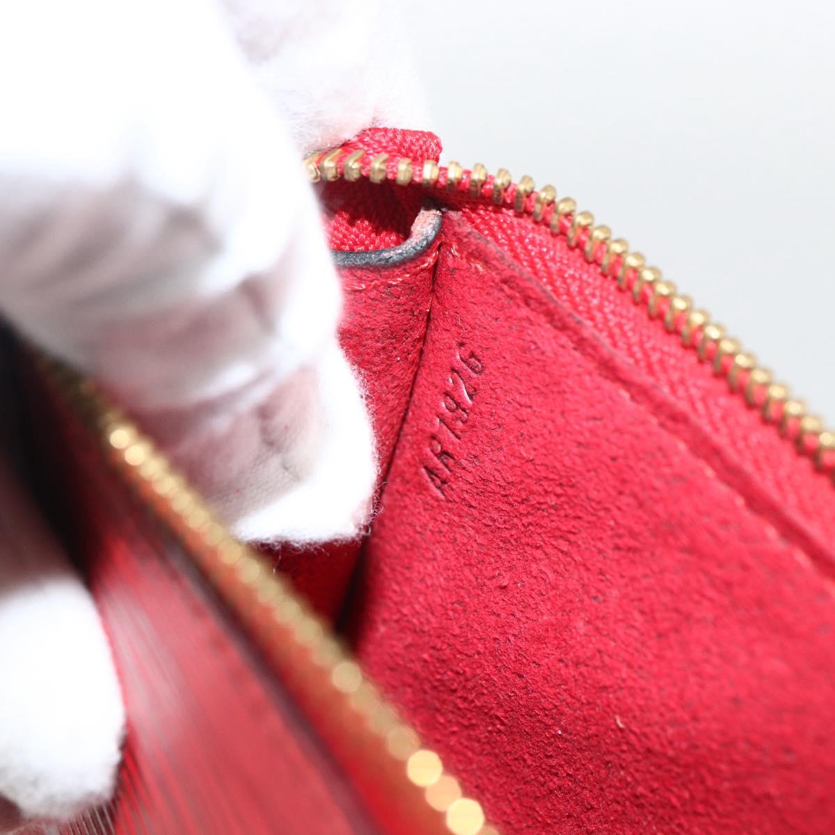 LOUIS VUITTON Epi Pochette Accessoires Pouch Red M52947 LV Auth LNZ360