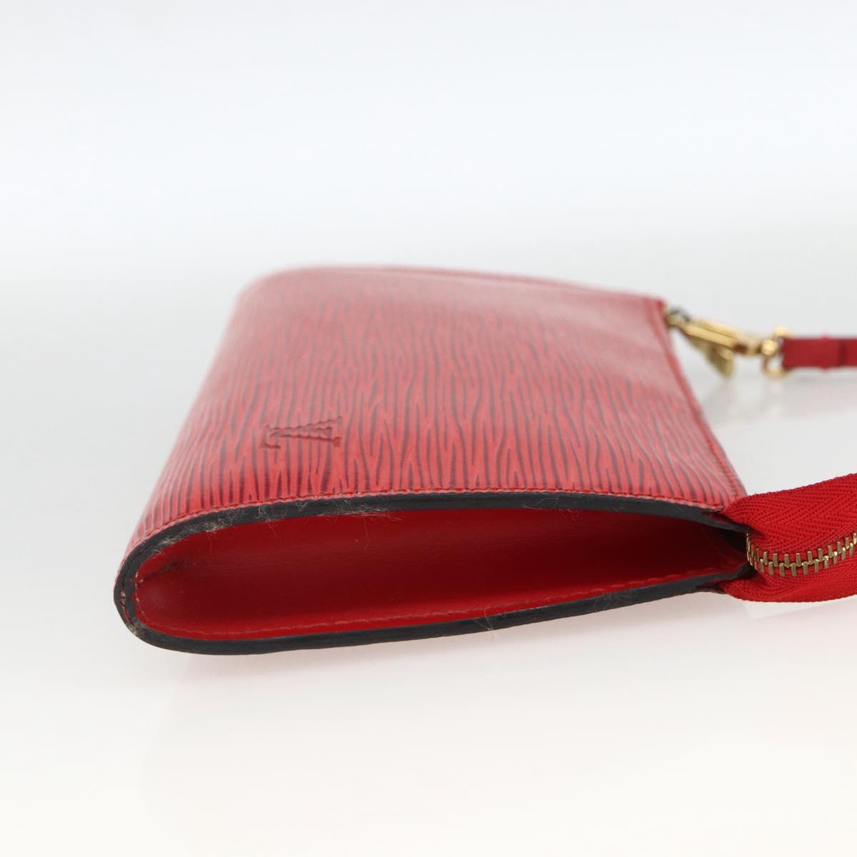 LOUIS VUITTON Epi Pochette Accessoires Pouch Red M52947 LV Auth LNZ360