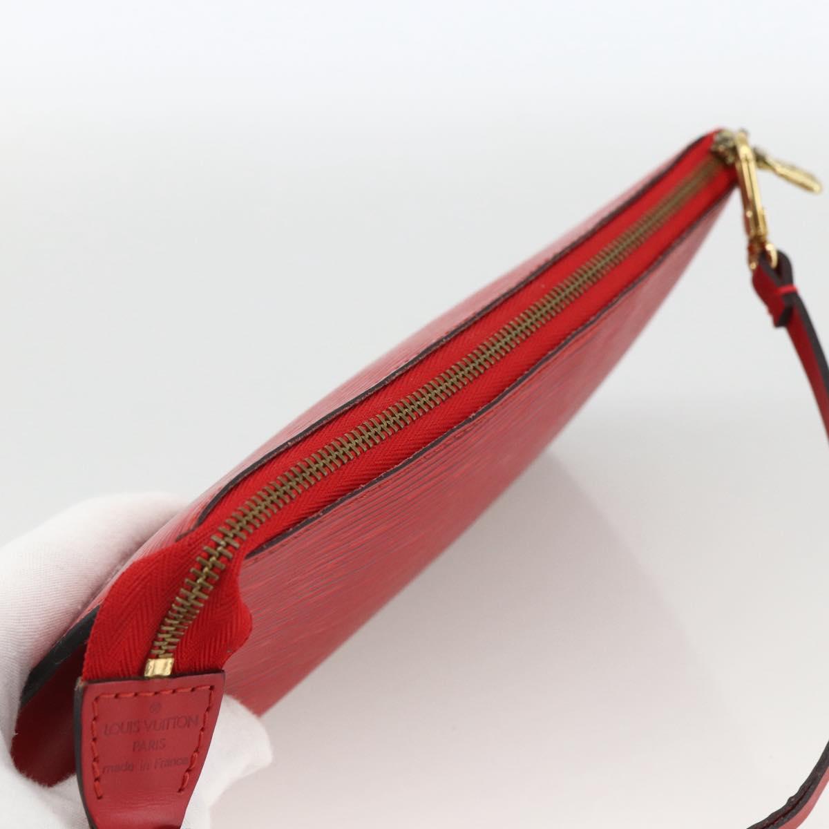 LOUIS VUITTON Epi Pochette Accessoires Pouch Red M52947 LV Auth LNZ360