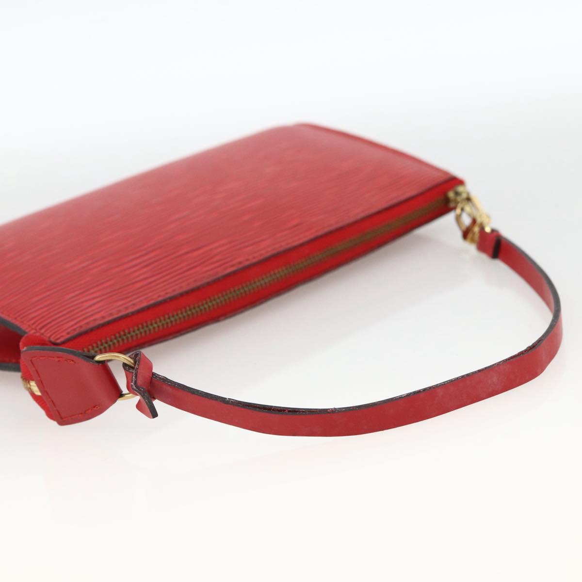 LOUIS VUITTON Epi Pochette Accessoires Pouch Red M52947 LV Auth LNZ360