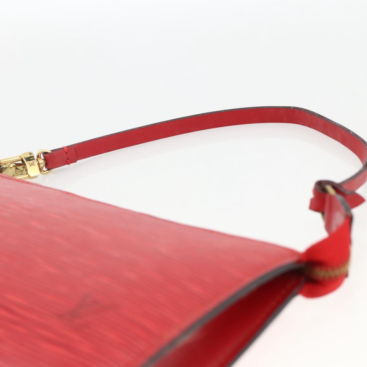 LOUIS VUITTON Epi Pochette Accessoires Pouch Red M52947 LV Auth LNZ360
