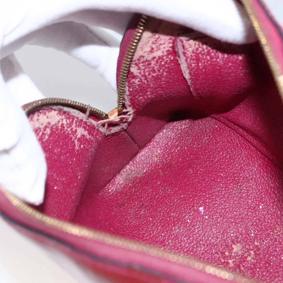LOUIS VUITTON Vernis Pochette Cosmetic Pouch Rose Indian M90009 LV Auth LNZ362
