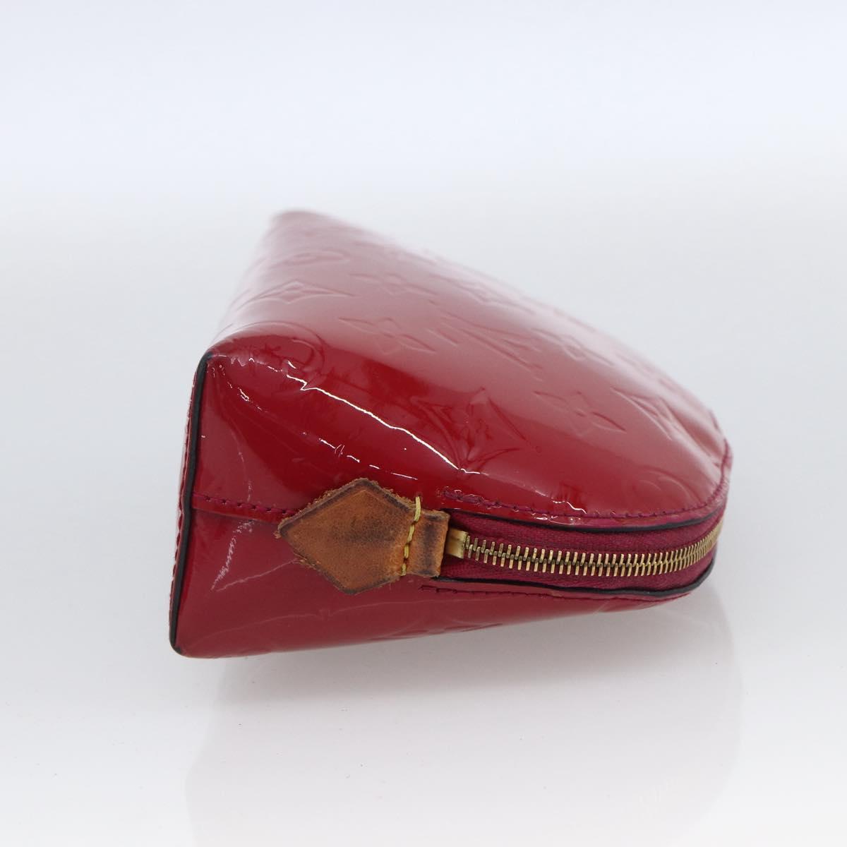 LOUIS VUITTON Vernis Pochette Cosmetic Pouch Rose Indian M90009 LV Auth LNZ362