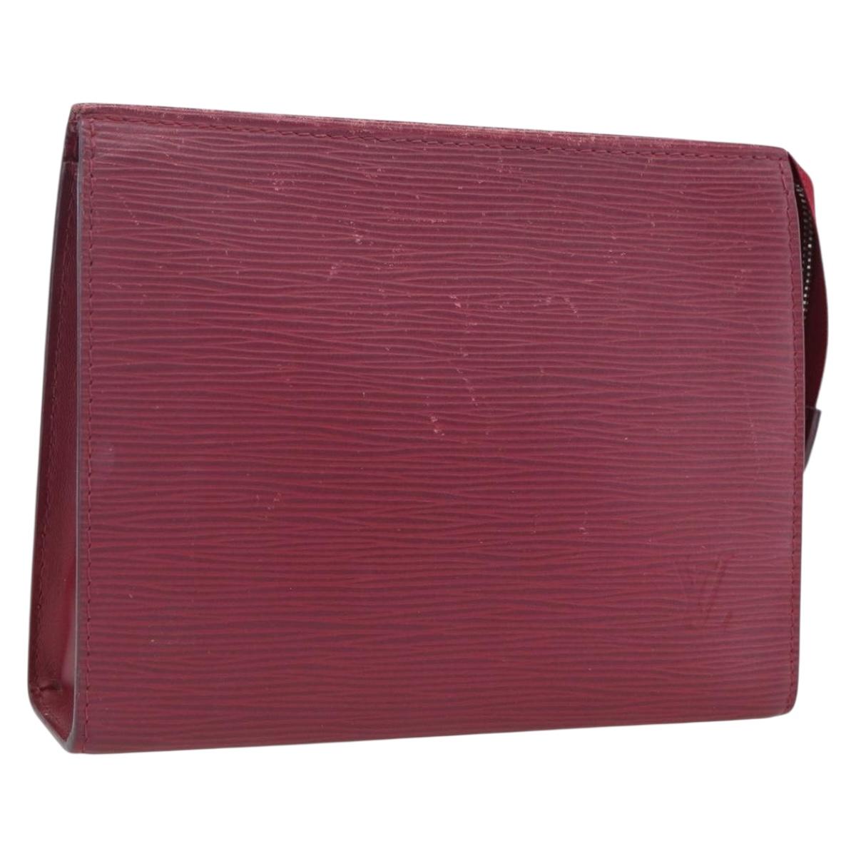 LOUIS VUITTON Epi Poche Toilette 19 Pouch Fuchsia M41080 LV Auth LNZ366