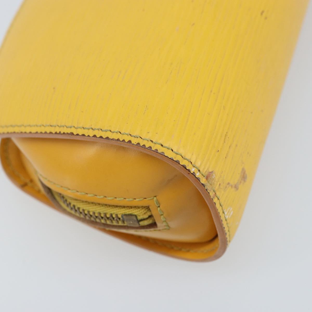 LOUIS VUITTON Epi Dauphine PM Pouch Yellow M48449 LV Auth LNZ367