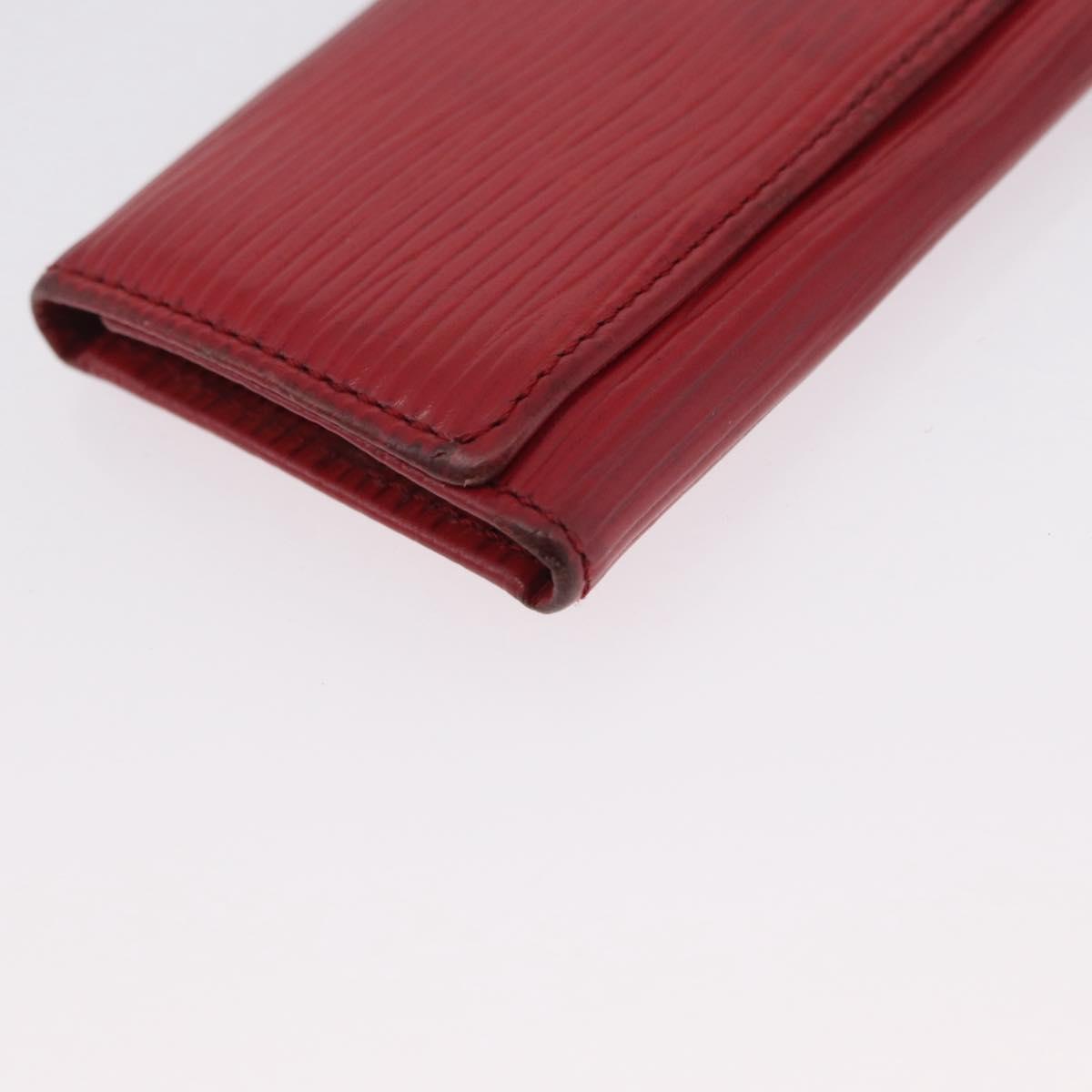 LOUIS VUITTON Epi Wallet 3 Set Red Blue LV Auth LNZ371