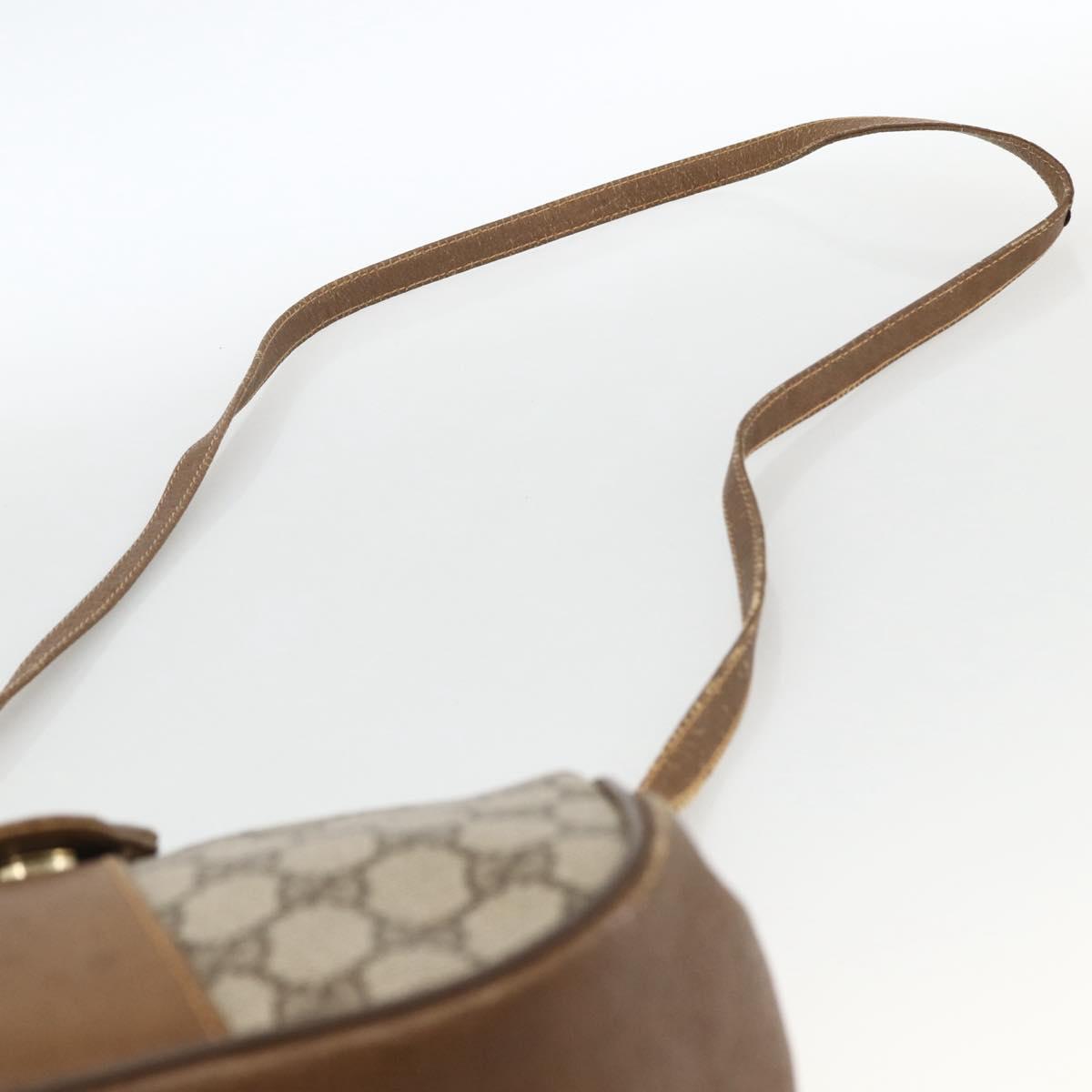 GUCCI Web Sherry Line GG Supreme Shoulder Bag PVC Beige 66 02 024 Auth LNZ379