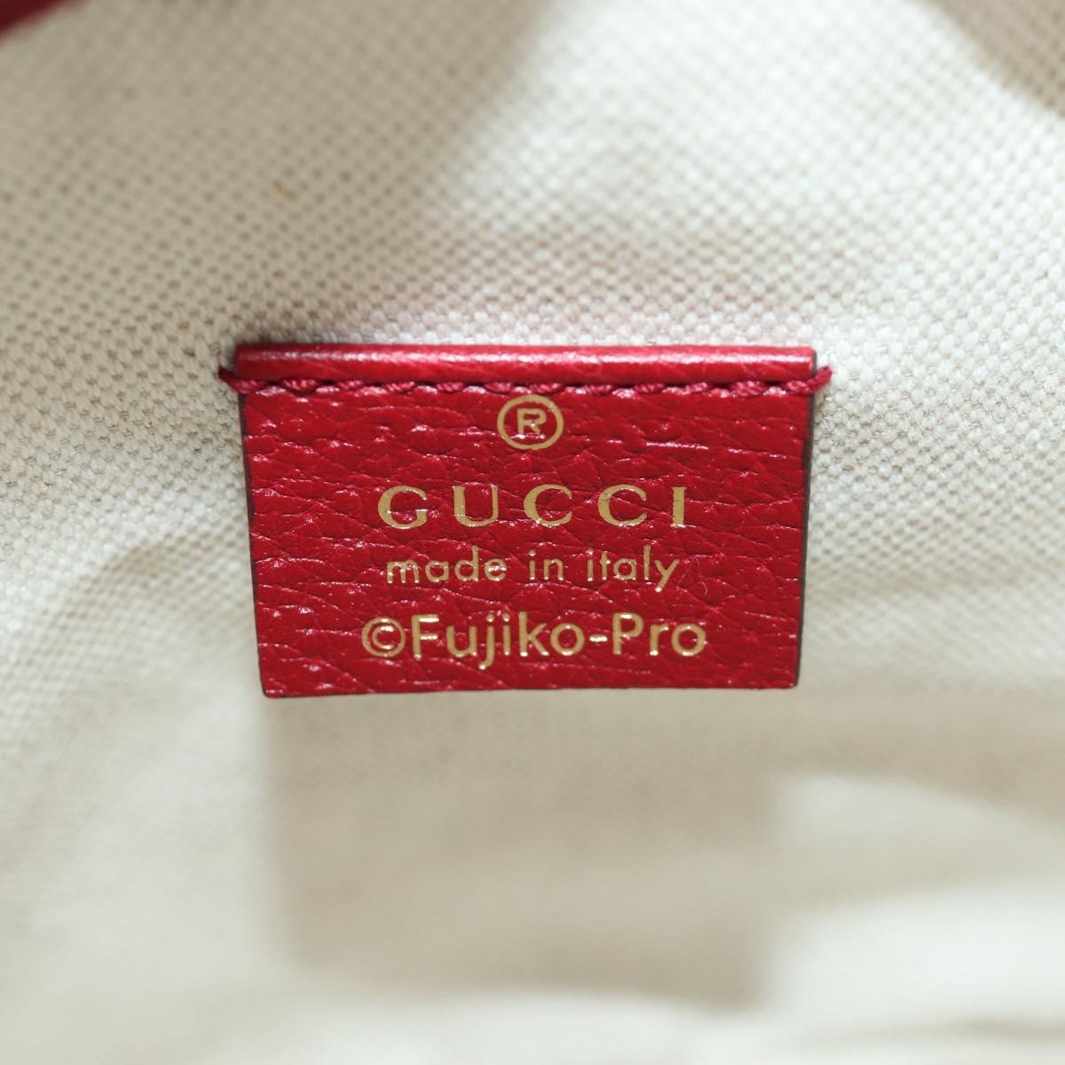 GUCCI GUCCI × Doraemon Micro GG Supreme Bag PVC Beige Gold 647801 Auth LNZ389SM