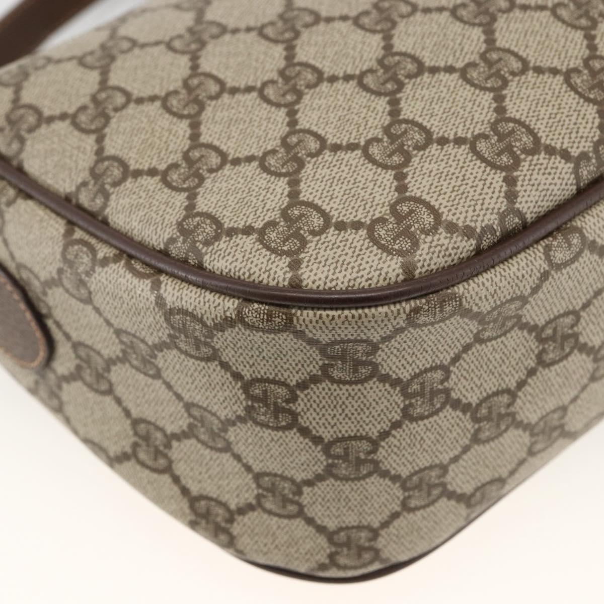 GUCCI GG Supreme Web Sherry Line Bag PVC Beige Gold 89 02 077 Auth LNZ393