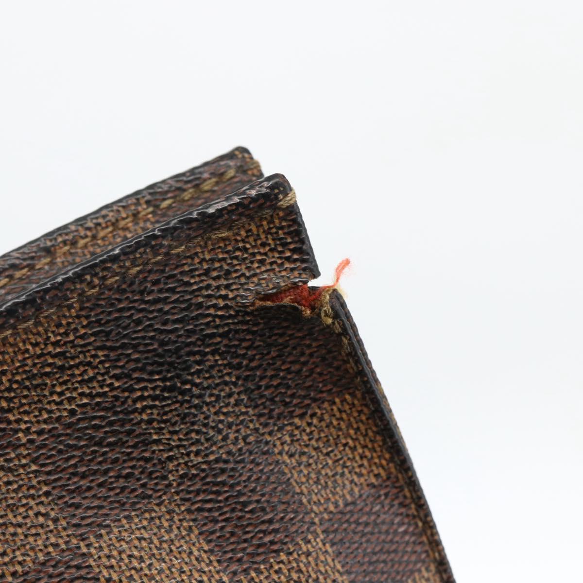 LOUIS VUITTON Damier Ebene Poche Toilette 26 Pouch N47543 LV Auth LNZ396