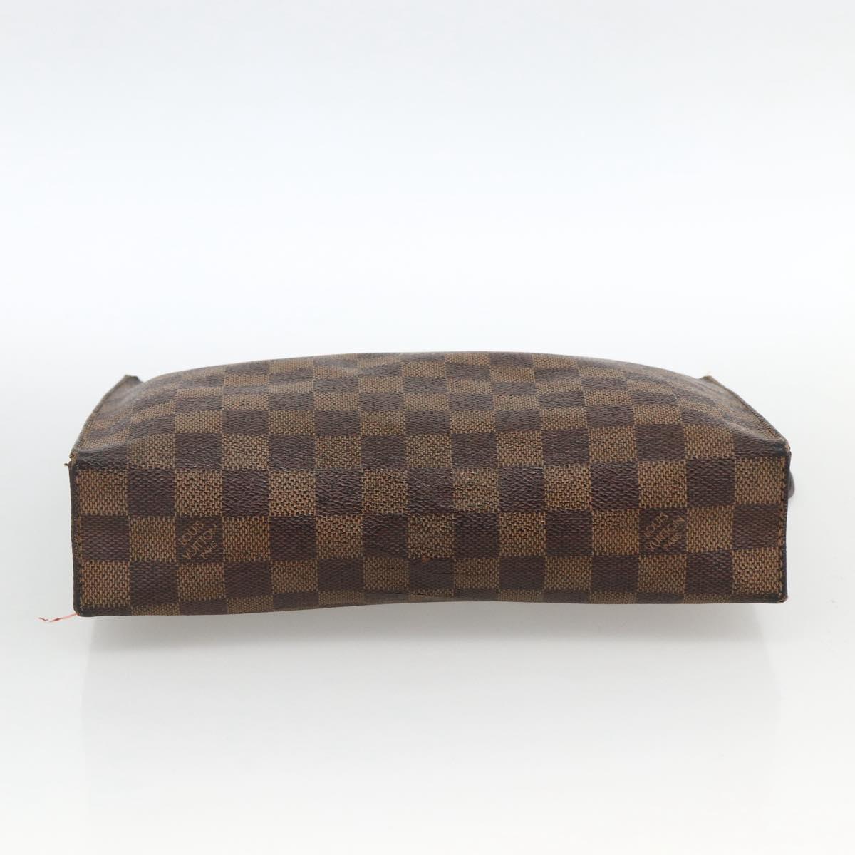 LOUIS VUITTON Damier Ebene Poche Toilette 26 Pouch N47543 LV Auth LNZ396