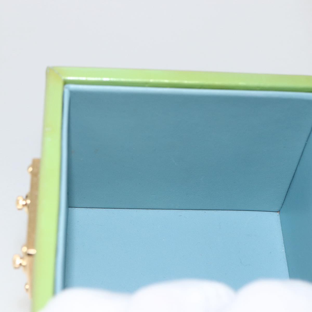 LOUIS VUITTON Vernis Bleecker Cosmetic Pouch Baby Blue M91003 Auth LNZ403