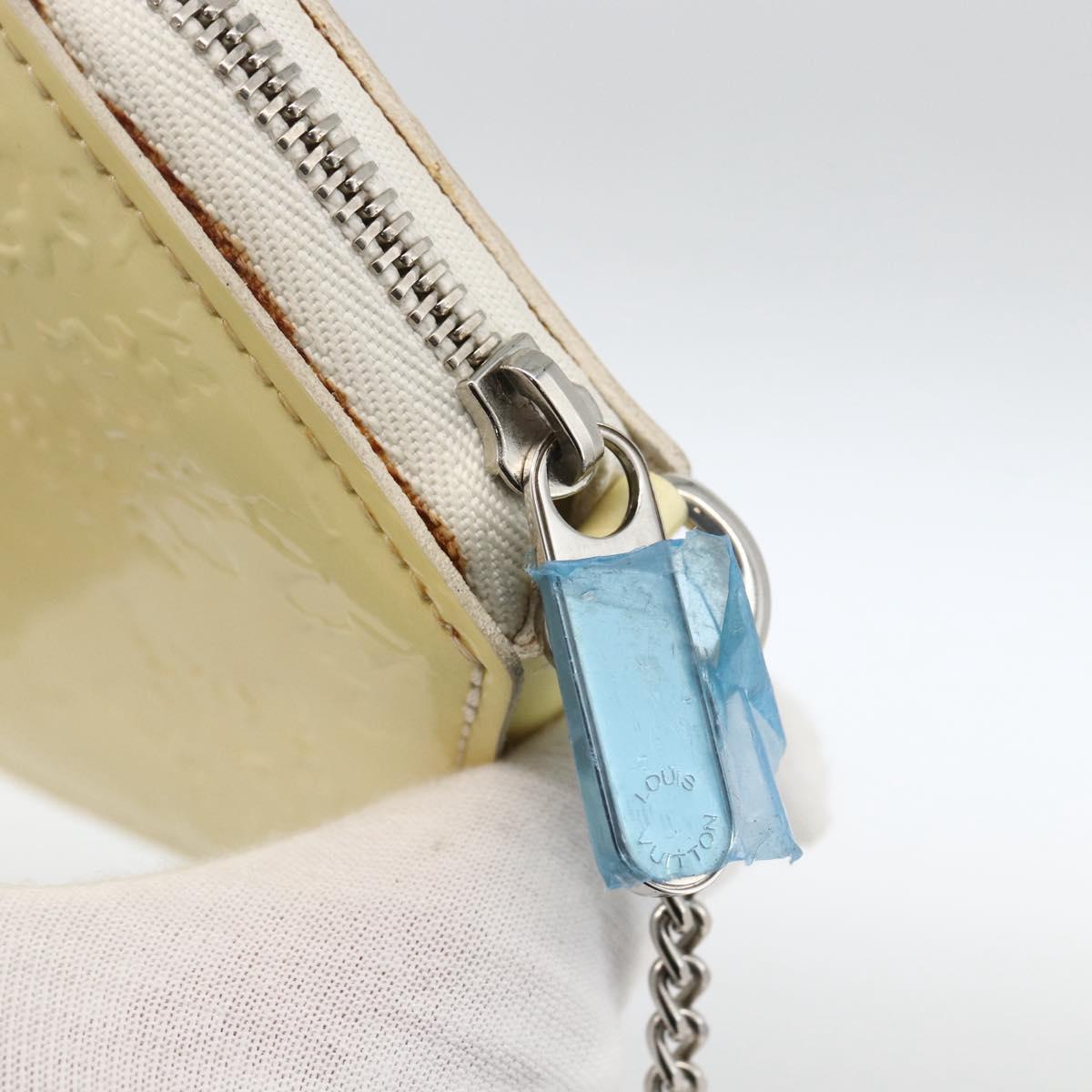 LOUIS VUITTON Vernis Porte Monnaie Flocon Coin Purse Perle M58216 Auth LNZ408V