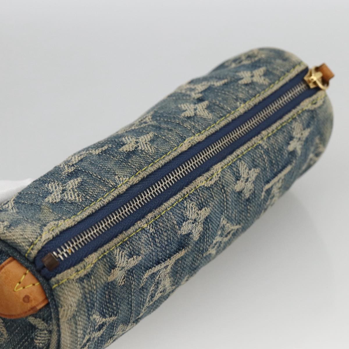 LOUIS VUITTON Denim Trousse Speedy PM Accessory Pouch M95082 Auth LNZ411A