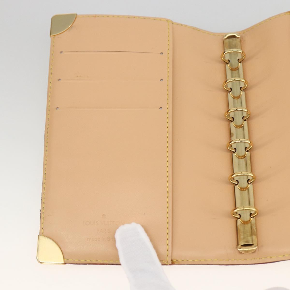 LOUIS VUITTON Multicolor Agenda PM Day Planner Cover White R21074 Auth LNZ414V