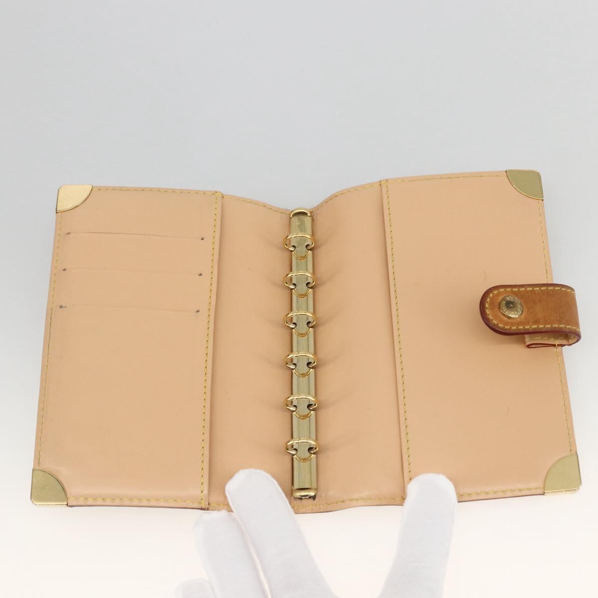 LOUIS VUITTON Multicolor Agenda PM Day Planner Cover Black R20895 Auth LNZ415V