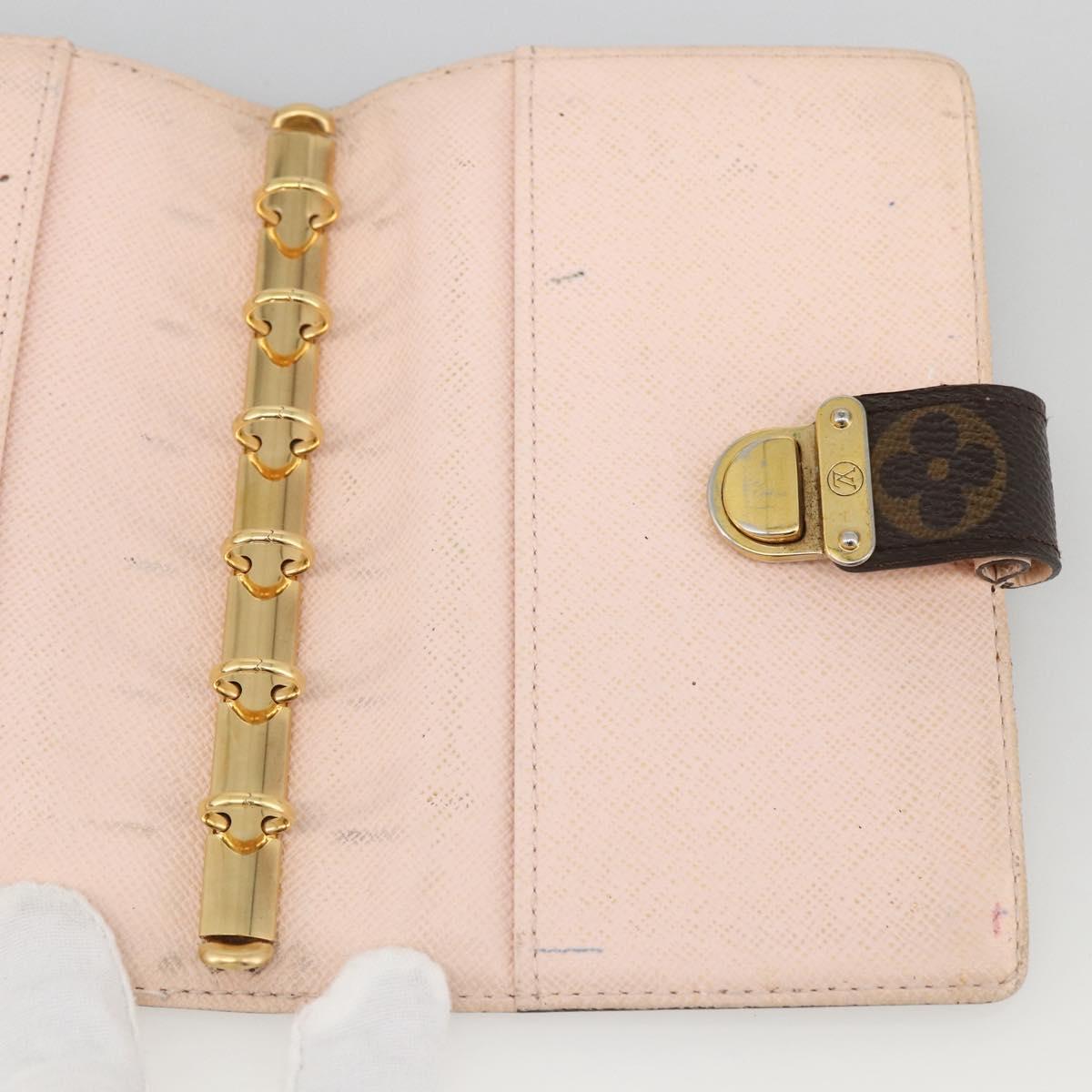 LOUIS VUITTON Monogram Agenda Koala PM Day Planner Cover Pink R21013 Auth LNZ435