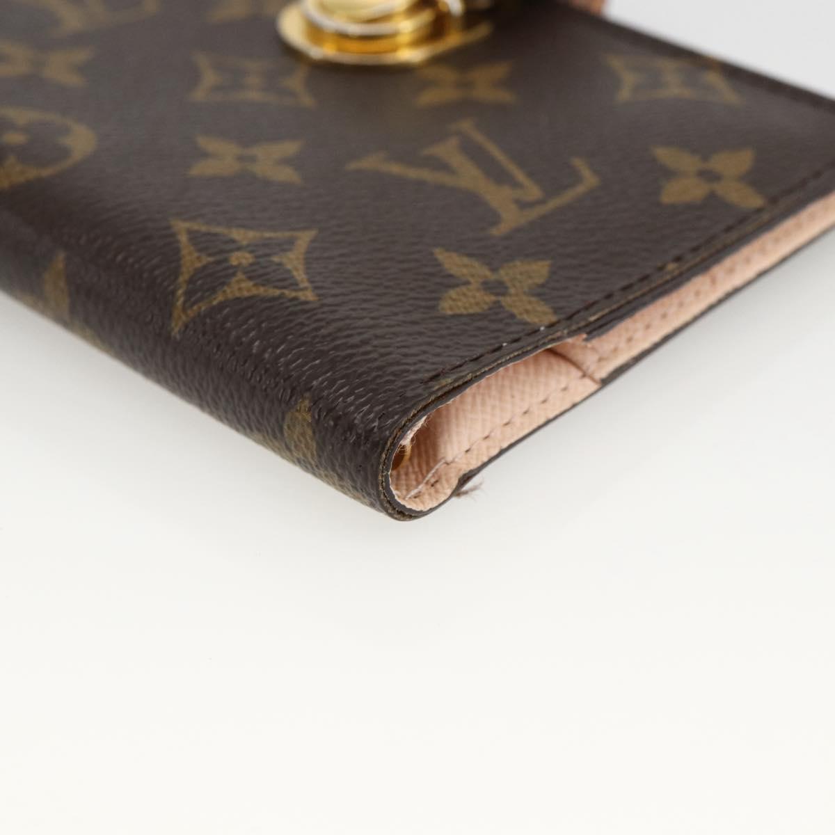 LOUIS VUITTON Monogram Agenda Koala PM Day Planner Cover Pink R21013 Auth LNZ435
