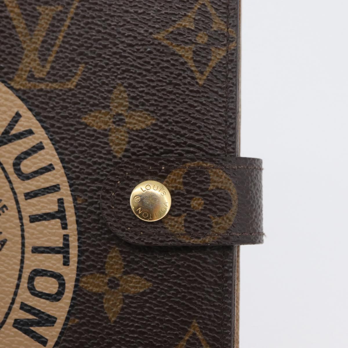 LOUIS VUITTON Monogram T&B Agenda PM Day Planner Cover R21039 LV Auth LNZ436