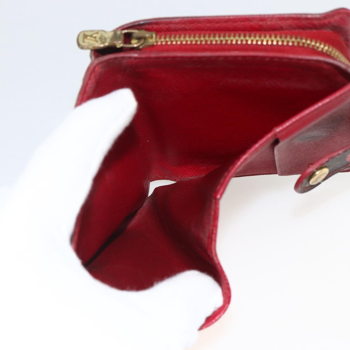 LOUIS VUITTON Monogram Cherry Compact zip Bifold Wallet M95005 LV Auth LNZ439