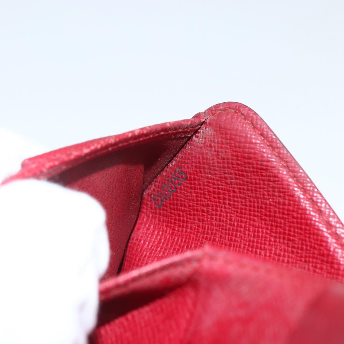 LOUIS VUITTON Monogram Cherry Compact zip Bifold Wallet M95005 LV Auth LNZ439