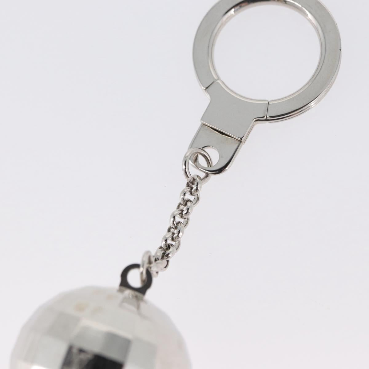 LOUIS VUITTON Mirror Ball Porte Cles Key Holder Silver M65378 LV Auth LNZ442