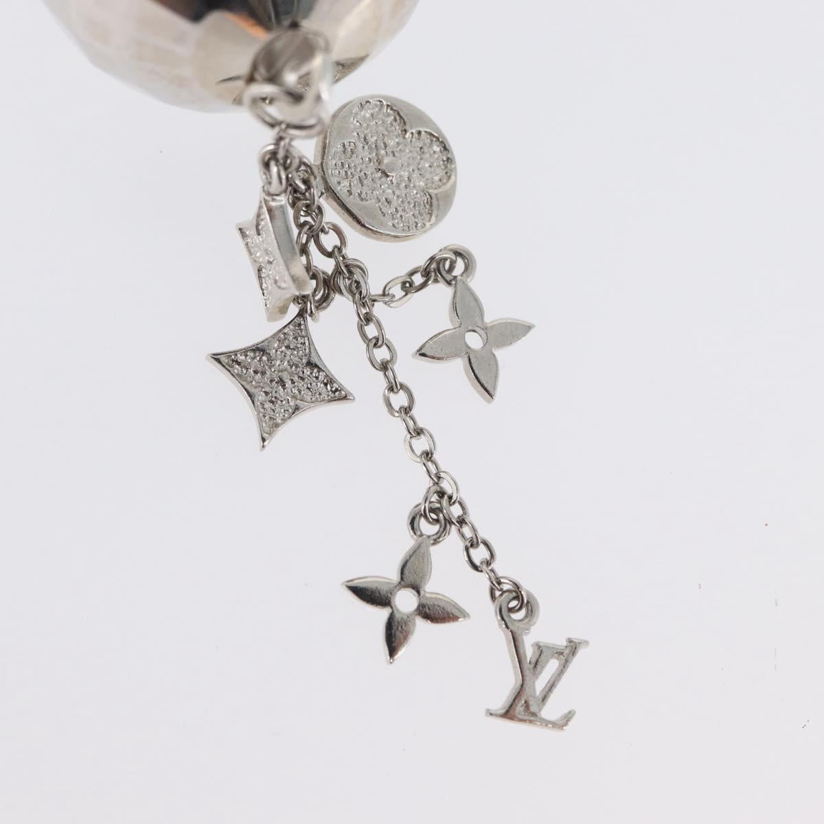 LOUIS VUITTON Mirror Ball Porte Cles Key Holder Silver M65378 LV Auth LNZ442
