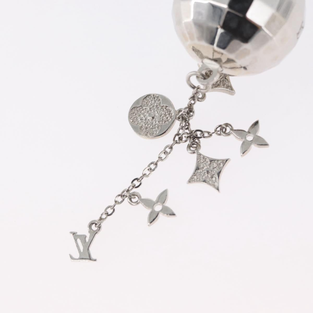 LOUIS VUITTON Mirror Ball Porte Cles Key Holder Silver M65378 LV Auth LNZ442