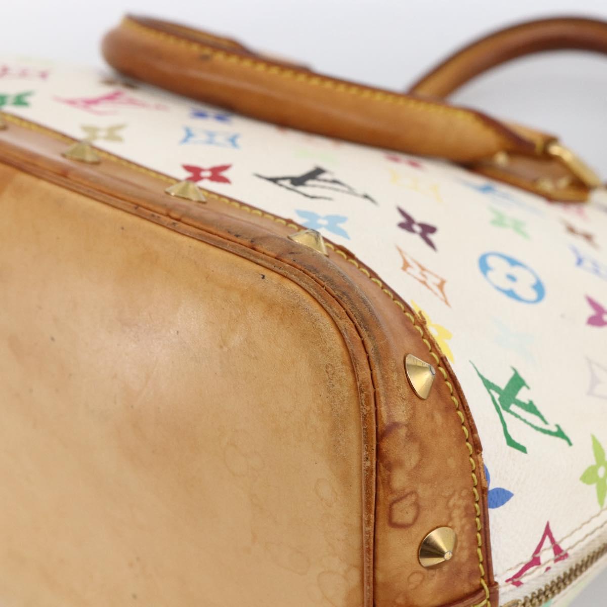 LOUIS VUITTON Monogram Multicolor Alma Hand Bag White M92647 LV Auth LNZ460